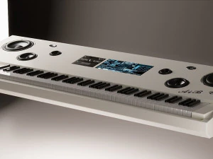 Electrical Keyboard Piano in different textures 3D Model