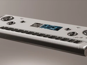 Electrical Keyboard Piano in different textures 3D Model