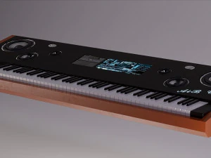 Electrical Keyboard Piano in different textures 3D Model