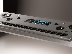 Electrical Keyboard Piano in different textures Modelo 3D
