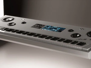 Electrical Keyboard Piano in different textures 3D Model