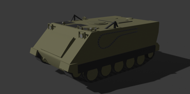 Low polly m113 3D 模型 .c4d .max .obj .3ds .fbx .stl .blend 