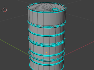 Iron barrel 3D 模型