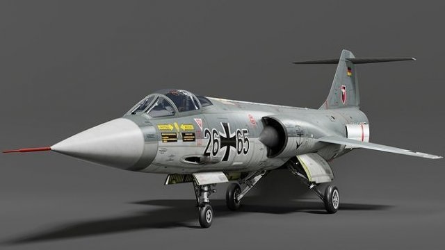 The model f104G 3D Model .c4d .max .obj .3ds .fbx .stl .blend 