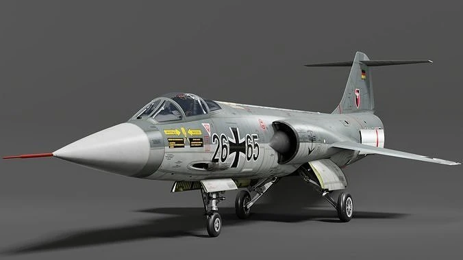 The model f104G 3D Model .c4d .max .obj .3ds .fbx .stl .blend 