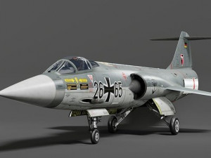 The model f104G 3D मॉडल