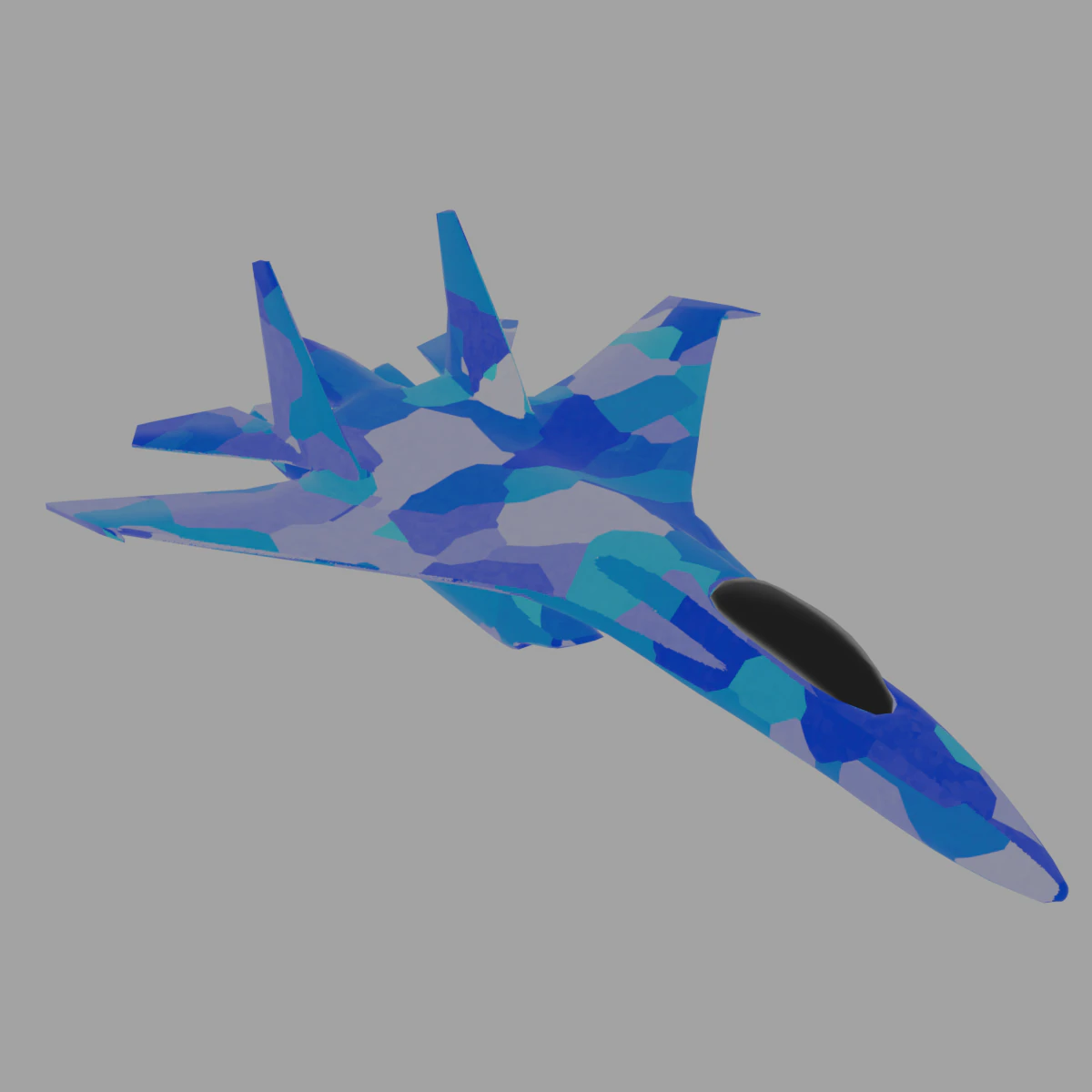 Su-27 3D Model .c4d .max .obj .3ds .fbx .stl .blend 
