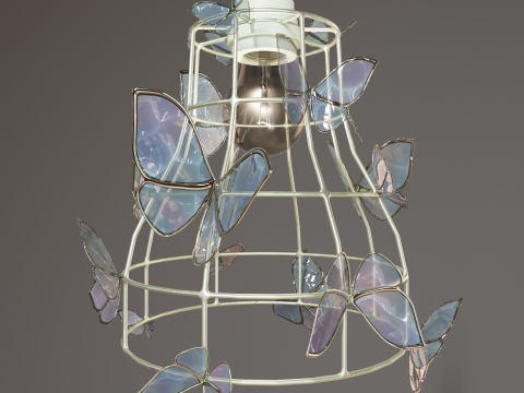 Stained glass pendant lights 3D 模型