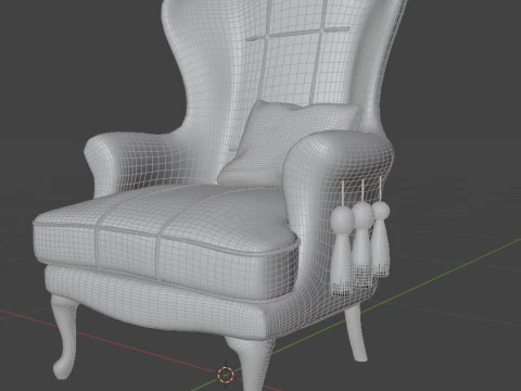 Boho-Chic Armchair 3D Model