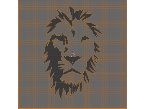 Lion Painting Wall Decor 3D Model