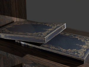 Shelf of books 3D 模型