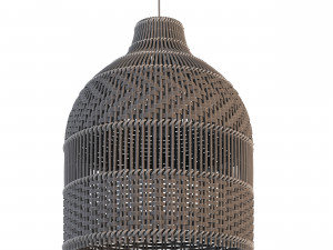 Finley Rattan pendant light 3D Model