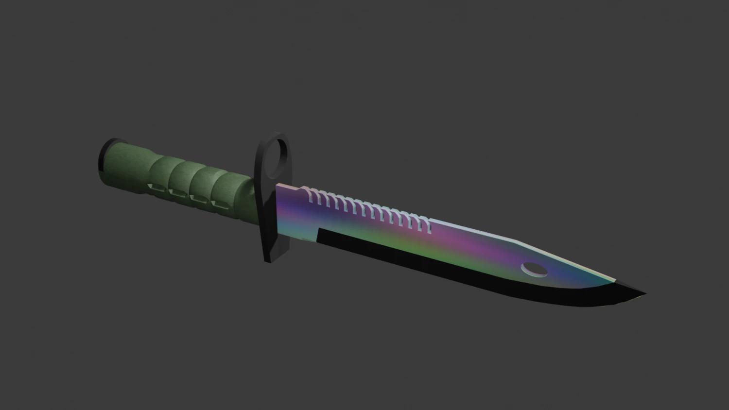 Bayonet Knife with hardened blade 3D Model .c4d .max .obj .3ds .fbx .stl .blend 