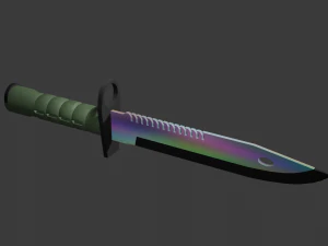 Bayonet Knife with hardened blade 3D Model
