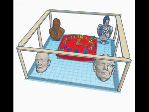 Relógio de parede com diferentes cores de números monumentos arquitetônicos Modelo 3D