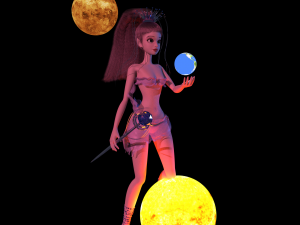 Young girl fantasy style 3D Модель