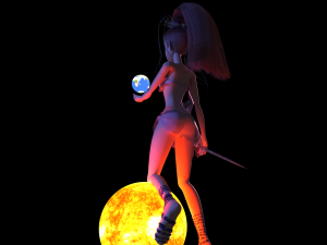 Young girl fantasy style 3D Модель