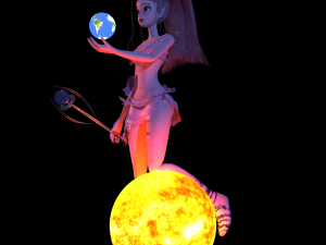 Young girl fantasy style 3D Модель