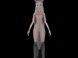 Young girl she-devil blender 3D Модель