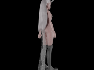 Young girl she-devil blender 3D Model