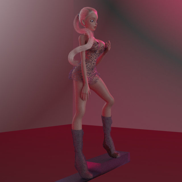 Young girl 3d blender character 3D Model .c4d .max .obj .3ds .fbx .stl .blend 