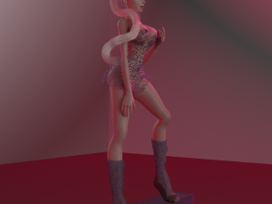 Young girl 3d blender character 3D Модель