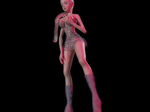 Young girl 3d blender character 3D Model