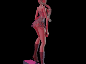 Young girl 3d blender character 3D Model