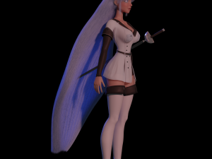 Anime character Esdeath anime Akame Ga Kill Modelo 3D