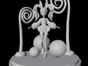 Cartoon circus girl in loli style Model 3D