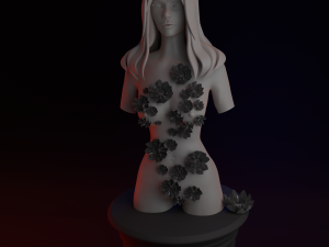 Female body sculpture 3D Model