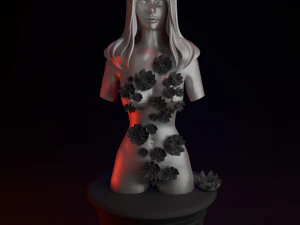 Female body sculpture 3D Model