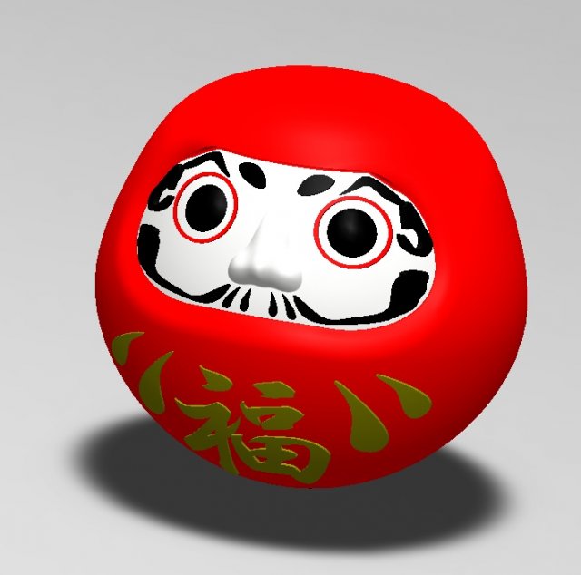 Daaruma Model do druku 3D .c4d .max .obj .3ds .fbx .stl .blend