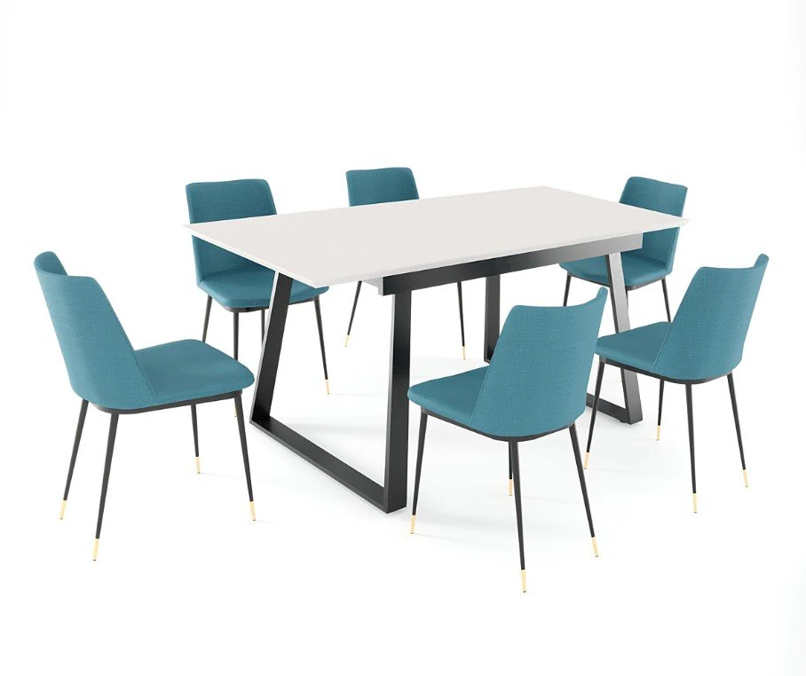 Dining table Detroit chair Melissa 3D Model .c4d .max .obj .3ds .fbx .stl .blend 