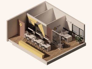Travel agency office 3D-Modell
