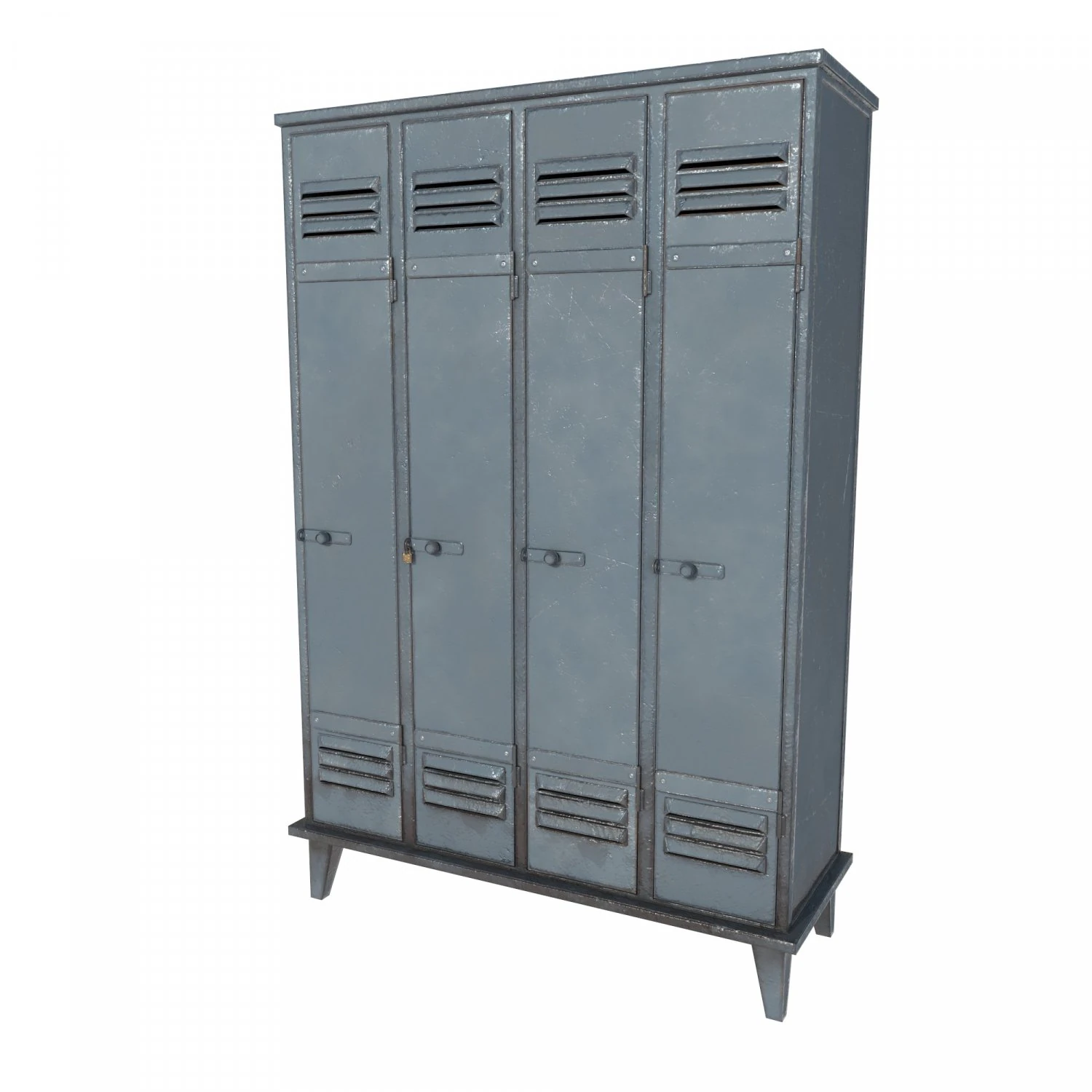 Metal cabinet 3D Model .c4d .max .obj .3ds .fbx .stl .blend 
