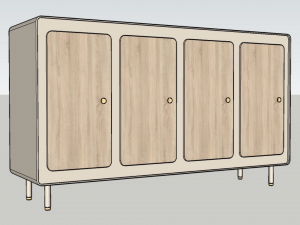 Minimalist sideboard Model 3D