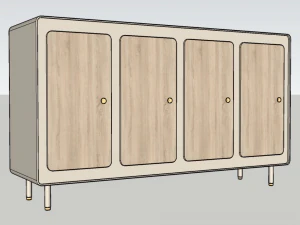 Minimalist sideboard 3D Model