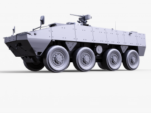 8x8 AMV Armored Vehicle 3D Model