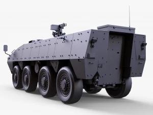8x8 AMV Armored Vehicle 3D Model