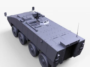 8x8 AMV Armored Vehicle 3D Model