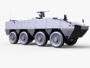 8x8 AMV Armored Vehicle Model 3D