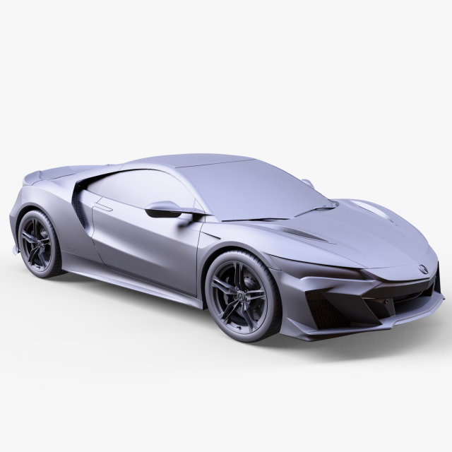 Acura NSX Type S 2022 3D Model .c4d .max .obj .3ds .fbx .stl .blend 