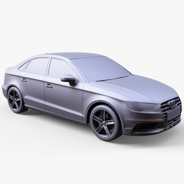 Audi A3 3D 模型 .c4d .max .obj .3ds .fbx .stl .blend 