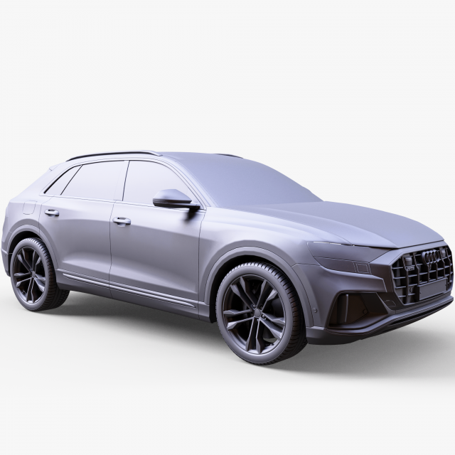 AUDI Q8 3D Model .c4d .max .obj .3ds .fbx .stl .blend 