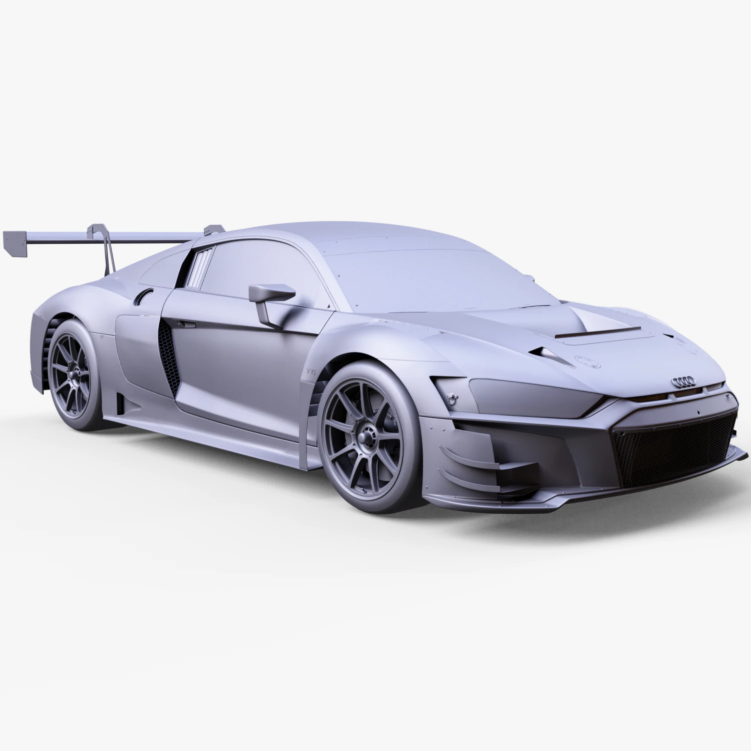 Audi R8 LMS GT3 3D Model .c4d .max .obj .3ds .fbx .stl .blend 