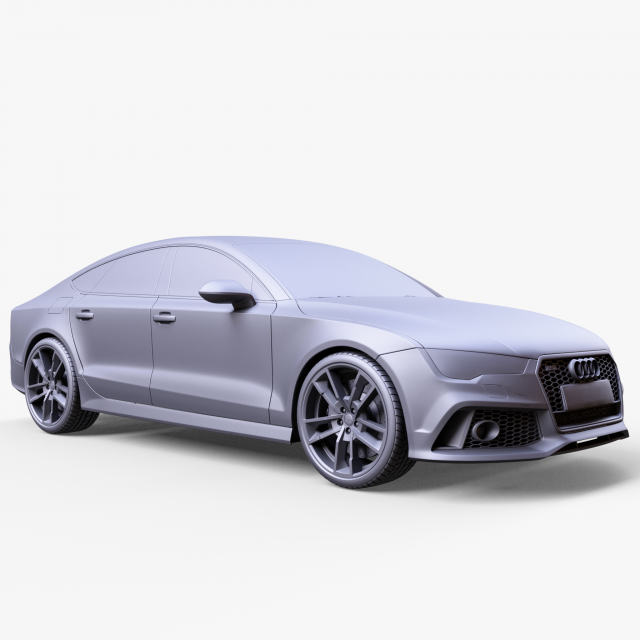 Audi RS 7 Sedan Model 3D .c4d .max .obj .3ds .fbx .stl .blend 