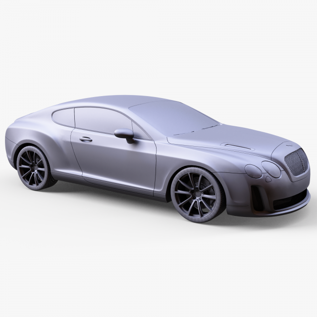 Bentley Continental Model 3D .c4d .max .obj .3ds .fbx .stl .blend 