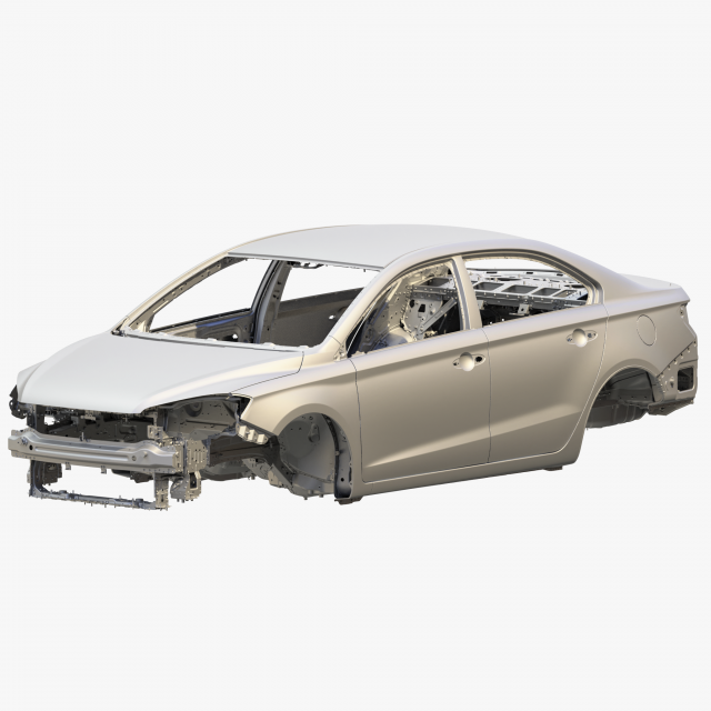Body of Car High Detail 3D Model .c4d .max .obj .3ds .fbx .stl .blend 