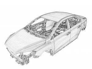 Body of Car High Detail 3D Model